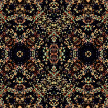 Kusursuz kaleydoskop deseni. Soyut etnik köken. Kusursuz bir doku. Yaratıcı bir geçmiş. Çizimler