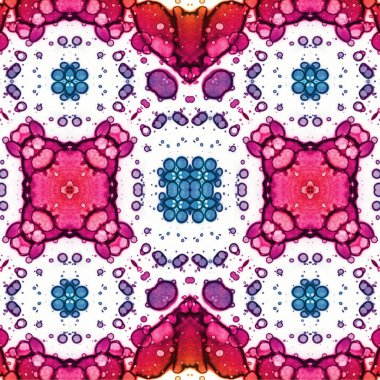 Kusursuz kaleydoskop deseni. Soyut etnik köken. Kusursuz bir doku. Yaratıcı bir geçmiş. Çizimler