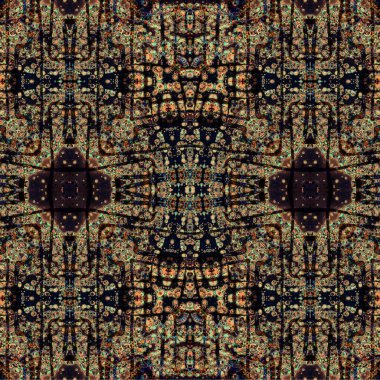 Kusursuz kaleydoskop deseni. Soyut etnik köken. Kusursuz bir doku. Yaratıcı bir geçmiş. Çizimler