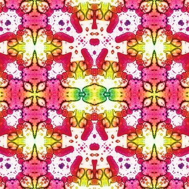 Kusursuz kaleydoskop deseni. Soyut etnik köken. Kusursuz bir doku. Yaratıcı bir geçmiş. Çizimler