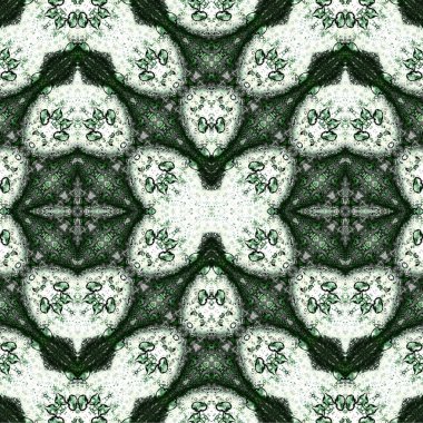 Kusursuz kaleydoskop deseni. Soyut etnik köken. Kusursuz bir doku. Yaratıcı bir geçmiş. Çizimler