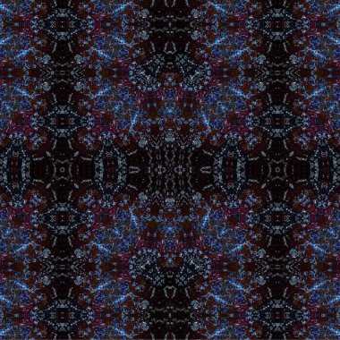 Kusursuz kaleydoskop deseni. Soyut etnik köken. Kusursuz bir doku. Yaratıcı bir geçmiş. Çizimler