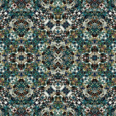 Kusursuz kaleydoskop deseni. Soyut etnik köken. Kusursuz bir doku. Yaratıcı bir geçmiş. Çizimler