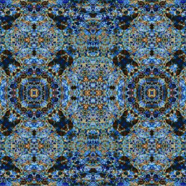 Kusursuz kaleydoskop deseni. Soyut etnik köken. Kusursuz bir doku. Yaratıcı bir geçmiş. Çizimler