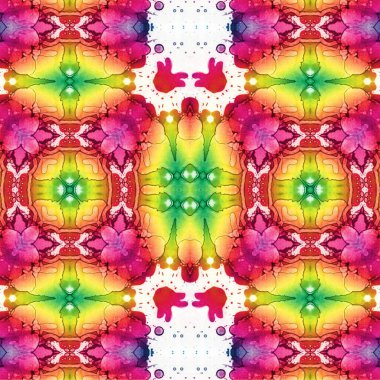 Kusursuz kaleydoskop deseni. Soyut etnik köken. Kusursuz bir doku. Yaratıcı bir geçmiş. Çizimler