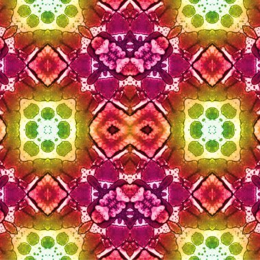 Kusursuz kaleydoskop deseni. Soyut etnik köken. Kusursuz bir doku. Yaratıcı bir geçmiş. Çizimler