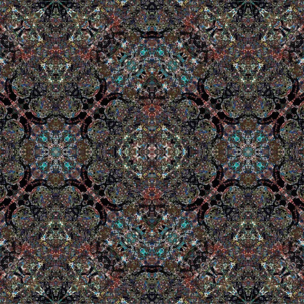 Kusursuz kaleydoskop deseni. Soyut etnik köken. Kusursuz bir doku. Yaratıcı bir geçmiş. Çizimler