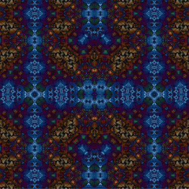 Kusursuz etnik düzen. Soyut retro arka plan. Kusursuz bir doku. Simetrik arkaplan. Sanat dokusu