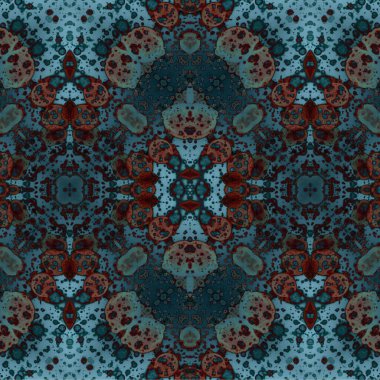 Kusursuz etnik düzen. Soyut retro arka plan. Kusursuz bir doku. Simetrik arkaplan. Sanat dokusu