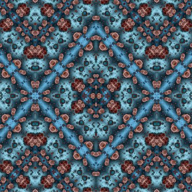 Kusursuz etnik düzen. Soyut retro arka plan. Kusursuz bir doku. Simetrik arkaplan. Sanat dokusu