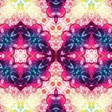 Kusursuz etnik düzen. Soyut retro arka plan. Kusursuz bir doku. Simetrik arkaplan. Sanat dokusu