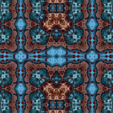 Kusursuz etnik düzen. Soyut retro arka plan. Kusursuz bir doku. Simetrik arkaplan. Sanat dokusu