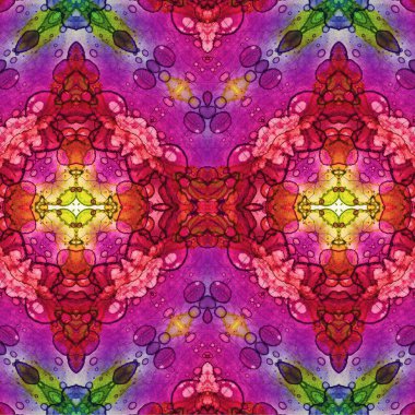 Kusursuz etnik düzen. Soyut retro arka plan. Kusursuz bir doku. Simetrik arkaplan. Sanat dokusu