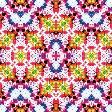 Kusursuz etnik düzen. Soyut retro arka plan. Kusursuz bir doku. Simetrik arkaplan. Sanat dokusu