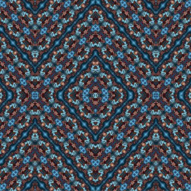 Kusursuz etnik düzen. Soyut retro arka plan. Kusursuz bir doku. Simetrik arkaplan. Sanat dokusu