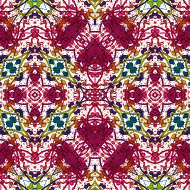 Kusursuz etnik düzen. Soyut retro arka plan. Kusursuz bir doku. Simetrik arkaplan. Sanat dokusu