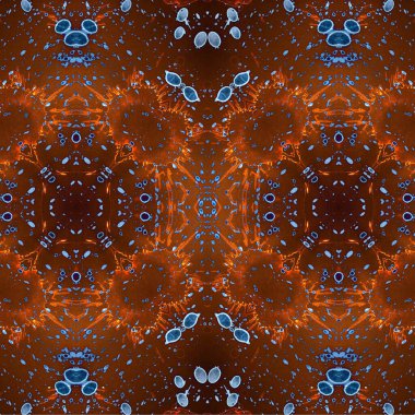 Kusursuz etnik düzen. Soyut retro arka plan. Kusursuz bir doku. Simetrik arkaplan. Sanat dokusu