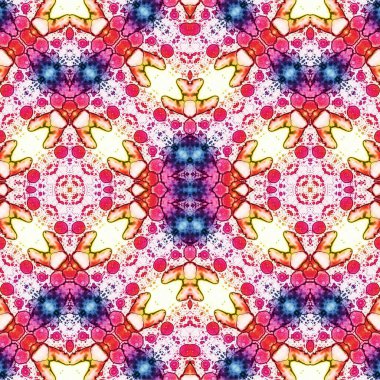 Kusursuz etnik düzen. Soyut retro arka plan. Kusursuz bir doku. Simetrik arkaplan. Sanat dokusu