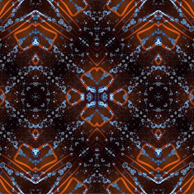 Kusursuz etnik düzen. Soyut retro arka plan. Kusursuz bir doku. Simetrik arkaplan. Sanat dokusu