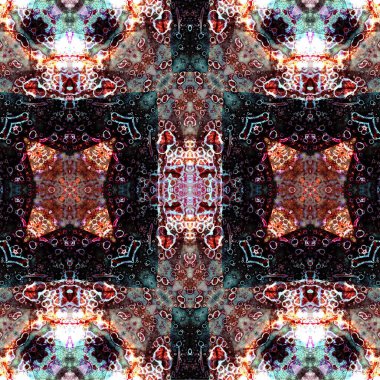 Kusursuz etnik düzen. Soyut retro arka plan. Kusursuz bir doku. Simetrik arkaplan. Sanat dokusu