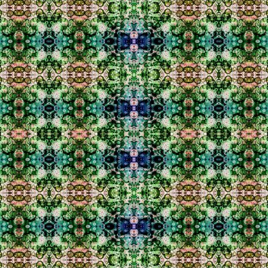 Kusursuz etnik düzen. Soyut retro arka plan. Kusursuz bir doku. Simetrik arkaplan. Sanat dokusu