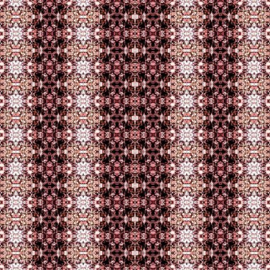 Kusursuz etnik düzen. Soyut retro arka plan. Kusursuz bir doku. Simetrik arkaplan. Sanat dokusu