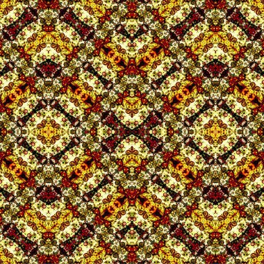 Kusursuz etnik düzen. Soyut retro arka plan. Kusursuz bir doku. Simetrik arkaplan. Sanat dokusu