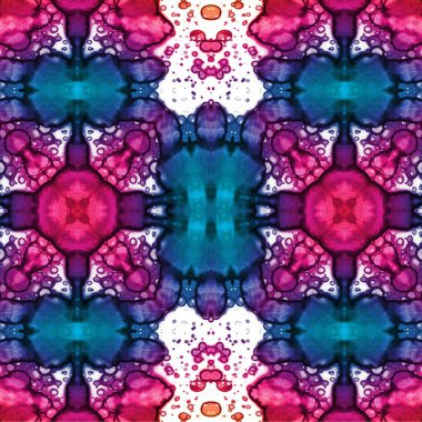 Kusursuz etnik düzen. Soyut retro arka plan. Kusursuz bir doku. Simetrik arkaplan. Sanat dokusu