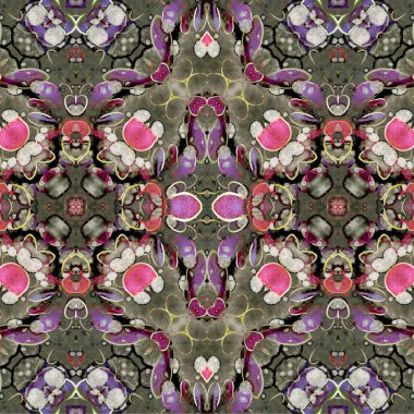 Kusursuz etnik düzen. Soyut retro arka plan. Kusursuz bir doku. Simetrik arkaplan. Sanat dokusu