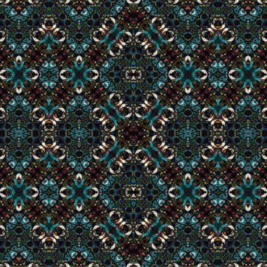 Kusursuz etnik düzen. Soyut retro arka plan. Kusursuz bir doku. Simetrik arkaplan. Sanat dokusu