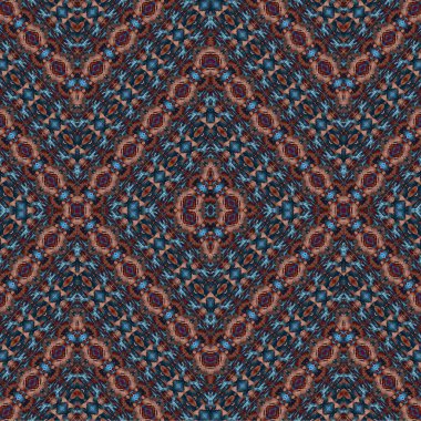 Kusursuz etnik düzen. Soyut retro arka plan. Kusursuz bir doku. Simetrik arkaplan. Sanat dokusu