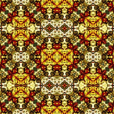 Kusursuz etnik düzen. Soyut retro arka plan. Kusursuz bir doku. Simetrik arkaplan. Sanat dokusu