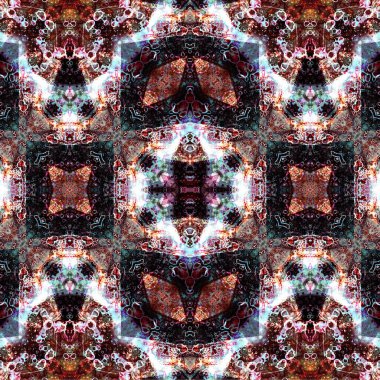 Kusursuz etnik düzen. Soyut retro arka plan. Kusursuz bir doku. Simetrik arkaplan. Sanat dokusu