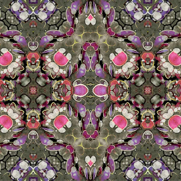 Kusursuz etnik düzen. Soyut retro arka plan. Kusursuz bir doku. Simetrik arkaplan. Sanat dokusu