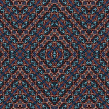 Kusursuz etnik düzen. Soyut retro arka plan. Kusursuz bir doku. Simetrik arkaplan. Sanat dokusu