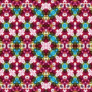 Kusursuz etnik düzen. Soyut retro arka plan. Kusursuz bir doku. Simetrik arkaplan. Sanat dokusu