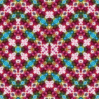 Kusursuz etnik düzen. Soyut retro arka plan. Kusursuz bir doku. Simetrik arkaplan. Sanat dokusu