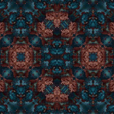 Kusursuz etnik düzen. Soyut retro arka plan. Kusursuz bir doku. Simetrik arkaplan. Sanat dokusu