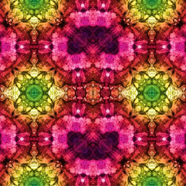 Kusursuz etnik düzen. Soyut retro arka plan. Kusursuz bir doku. Simetrik arkaplan. Sanat dokusu