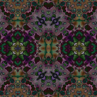 Kusursuz etnik düzen. Soyut retro arka plan. Kusursuz bir doku. Simetrik arkaplan. Sanat dokusu