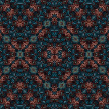 Kusursuz etnik düzen. Soyut retro arka plan. Kusursuz bir doku. Simetrik arkaplan. Sanat dokusu