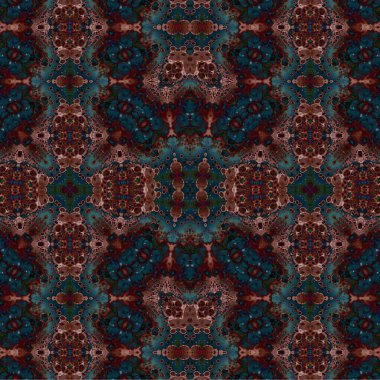 Kusursuz etnik düzen. Soyut retro arka plan. Kusursuz bir doku. Simetrik arkaplan. Sanat dokusu