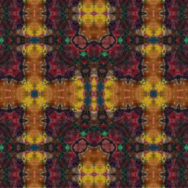 Kusursuz etnik düzen. Soyut retro arka plan. Kusursuz bir doku. Simetrik arkaplan. Sanat dokusu