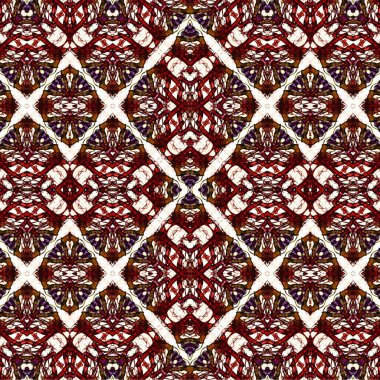 Kusursuz etnik düzen. Soyut retro arka plan. Kusursuz bir doku. Simetrik arkaplan. Sanat dokusu