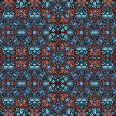 Kusursuz etnik düzen. Soyut retro arka plan. Kusursuz bir doku. Simetrik arkaplan. Sanat dokusu