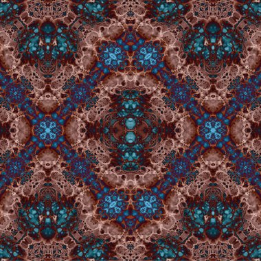 Kusursuz etnik düzen. Soyut retro arka plan. Kusursuz bir doku. Simetrik arkaplan. Sanat dokusu