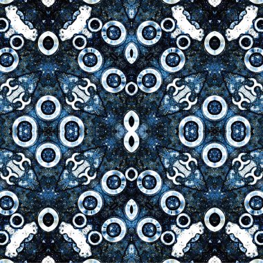 Kusursuz etnik düzen. Soyut retro arka plan. Kusursuz bir doku. Simetrik arkaplan. Sanat dokusu