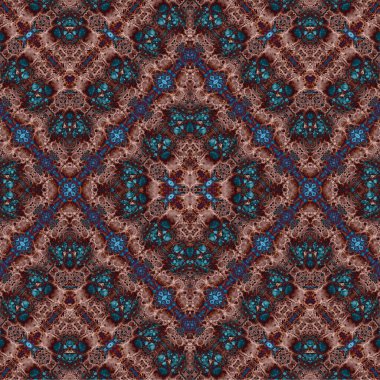 Kusursuz etnik düzen. Soyut retro arka plan. Kusursuz bir doku. Simetrik arkaplan. Sanat dokusu