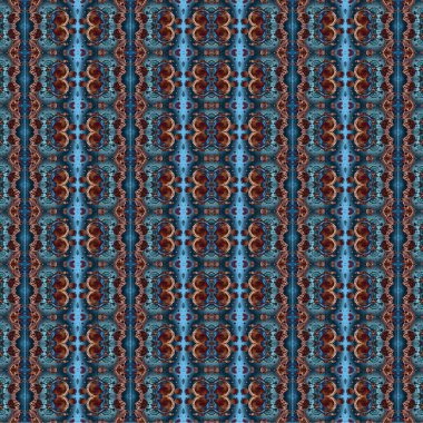 Kusursuz etnik düzen. Soyut retro arka plan. Kusursuz bir doku. Simetrik arkaplan. Sanat dokusu