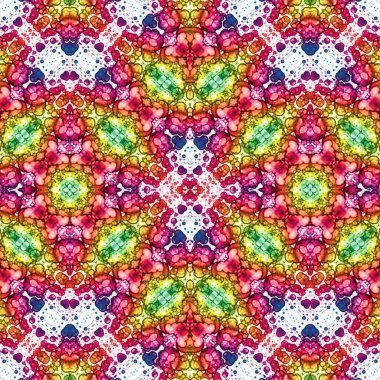 Kusursuz etnik düzen. Soyut retro arka plan. Kusursuz bir doku. Simetrik arkaplan. Sanat dokusu